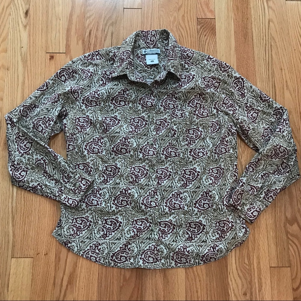 Columbia Patterned Button Down Shirt